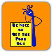 Be Nice or Get the Fork Out Magnet_image