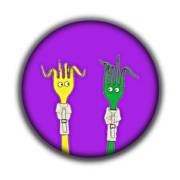 Crazy Forkers Buttons_image